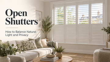 White shutters fitted to a bay window in a North London living room