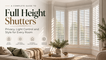 Full height shutters in a UK home with adjustable louvres